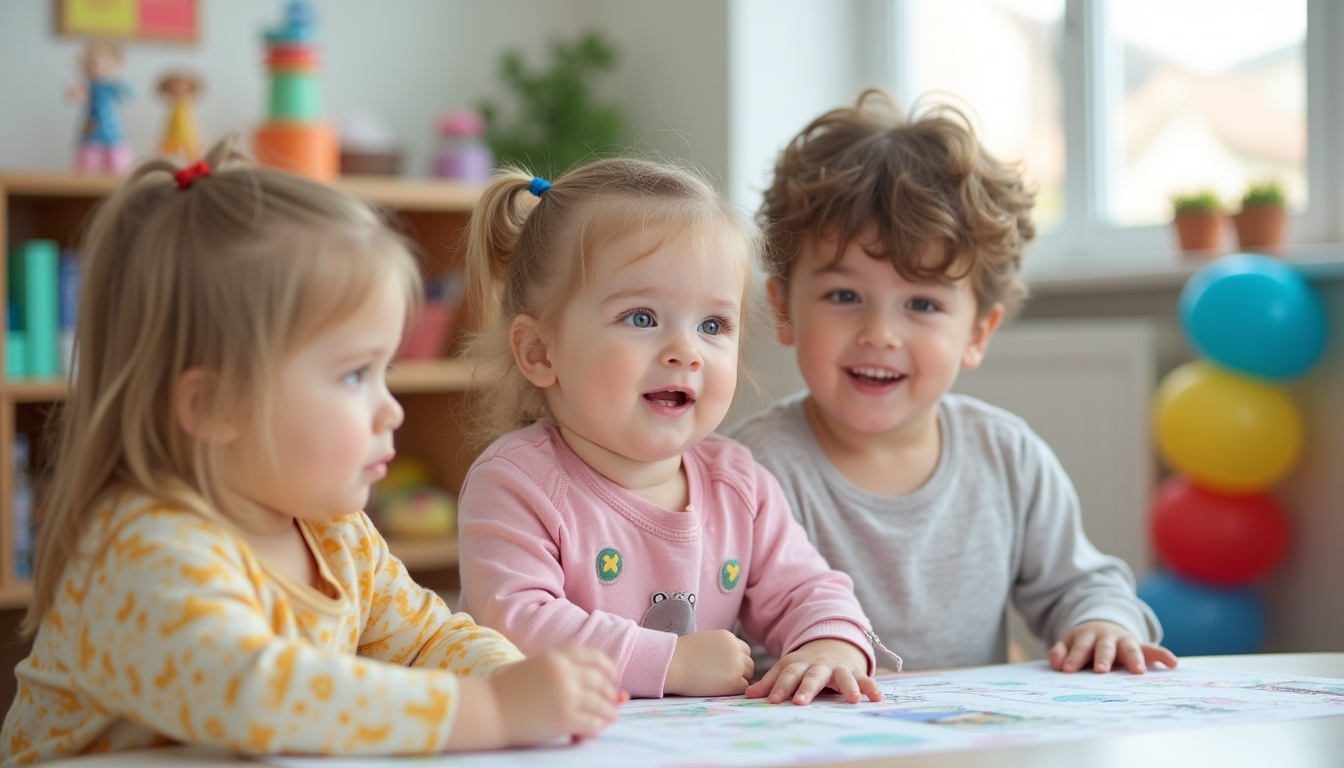 Părinți și copii fericiți într-o creșă privată din Ploiești